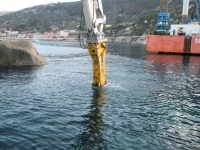 Atlas Copco HB 4100 breaker used for underwater demolition in Italy 