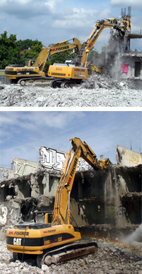 Atlas Copco demolition tools make room for the new Fellbach tower